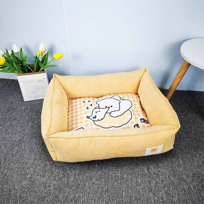 Fabric Craft Printing Square Warm Pet Bed