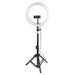 10 Inch Dimmable LED Ring Light Photo Selfie Fill Light with Tripod Adjustable Phone Holder Tripod Head for Makeup Live Broadcast Video Shooting