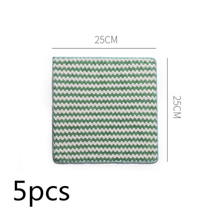 Kitchen Cleaning Rag Coral Fleece Dish Washing Cloth Super Absorbent Scouring Pad Dry and Wet Kitchen Cleaning Towels Lazy Cleaning Supplies