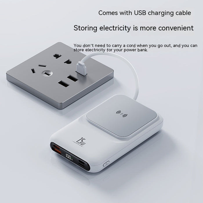 Magnetic Wireless Charger Power Bank with Cable Super Fast Charge Mobile Power 10000 MA