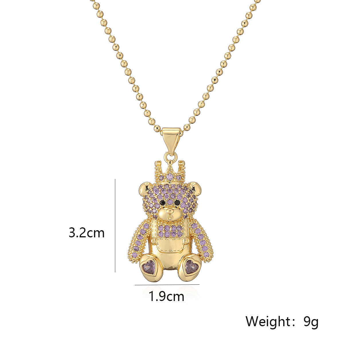 Fashion Hollowed-Out Full Zircon Leopard Head Pendant Necklace