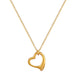 Simple Bracelet Love Heart Furnace Real Gold Cold Necklace Female Ins