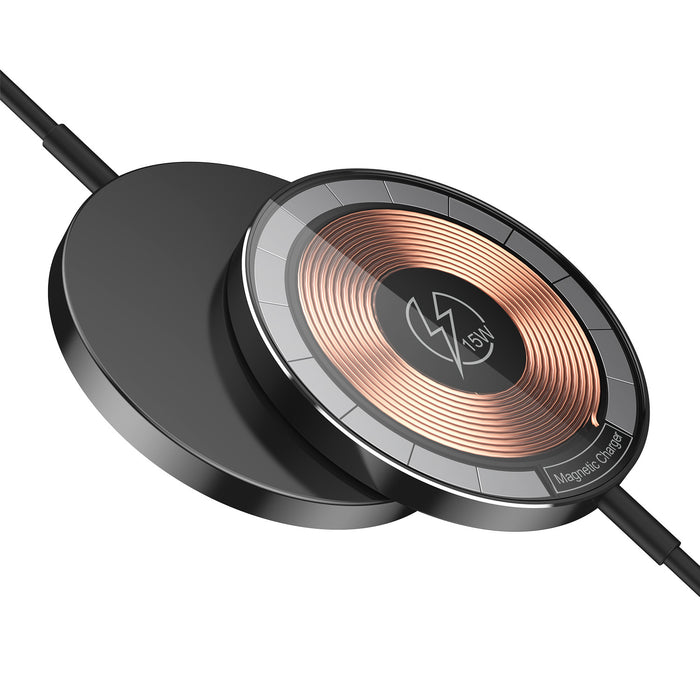 Transparent Magnetic Wireless Charger Phone Electrical Desktop round Fast