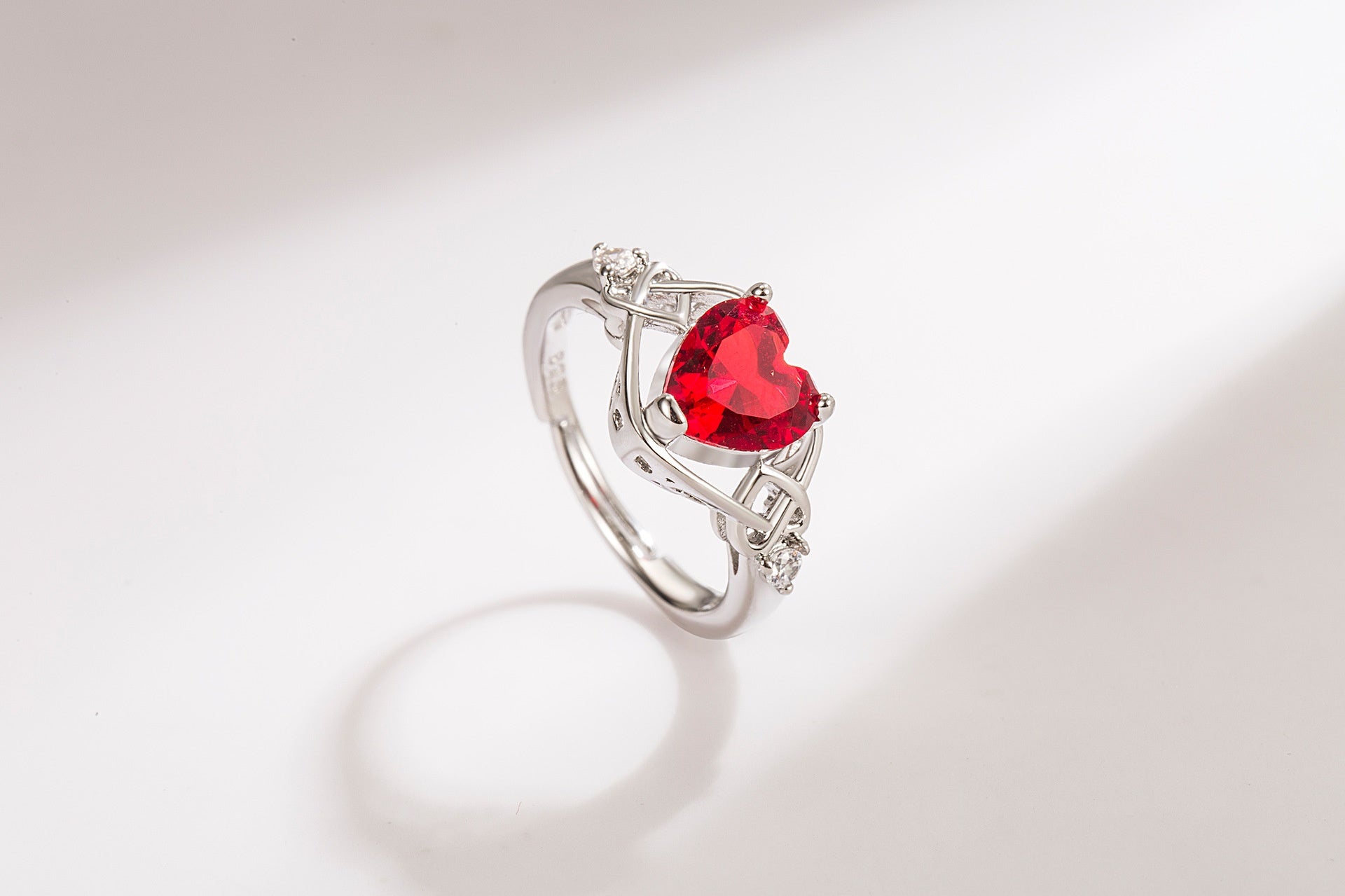 Heart-Shaped Ruby Jewelry Suit