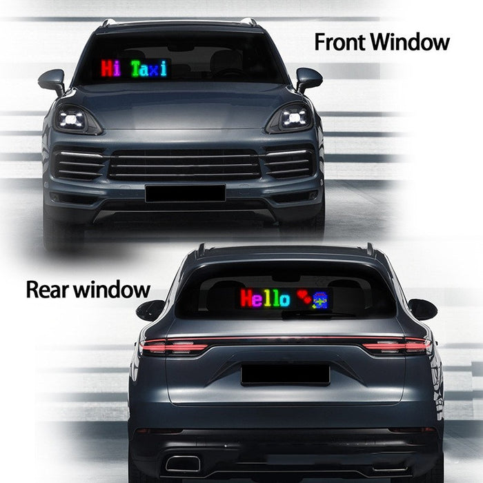 Programmable Car LED Sign LED Full-Color Advertising Screen Ultra-Thin Display Screen Custom Text Pattern Animation Display Car