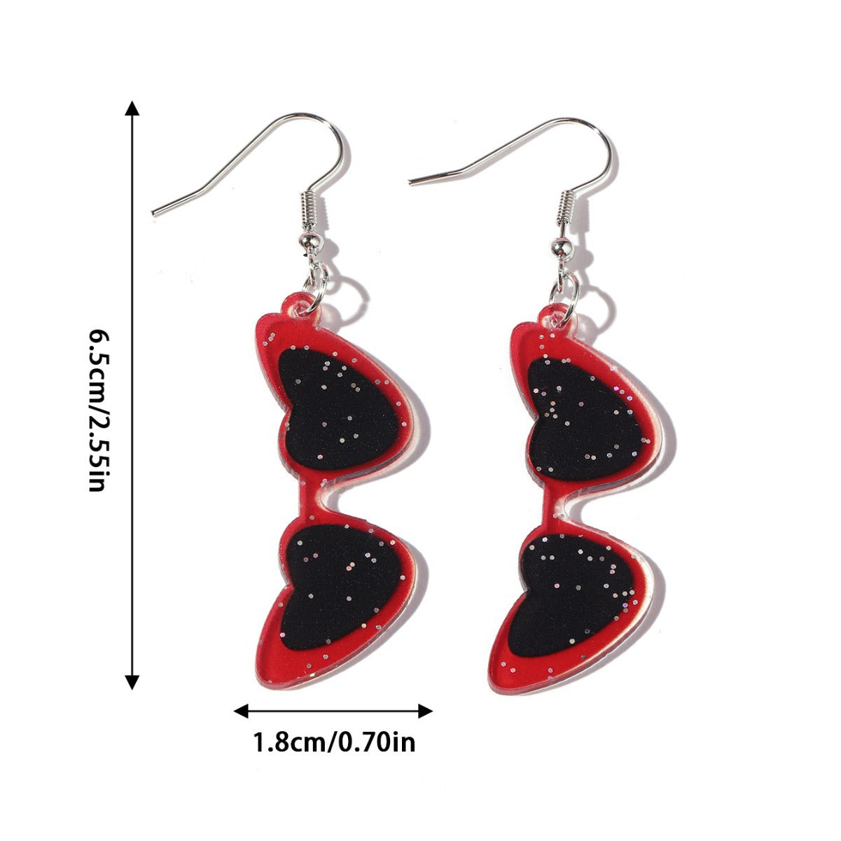 Creative Cute Transparent Acrylic Love Heart Earrings