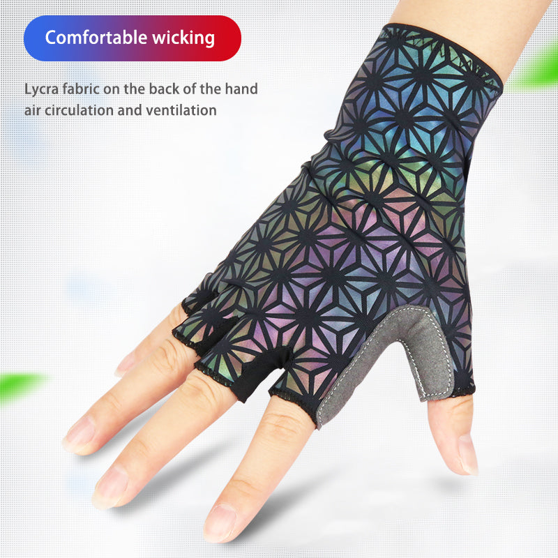 Colorful Color Changing Cycling Gloves Non-Slip