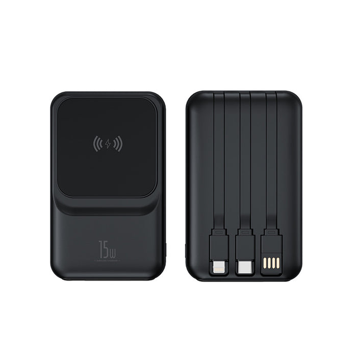 Magnetic Wireless Charger Power Bank with Cable Super Fast Charge Mobile Power 10000 MA