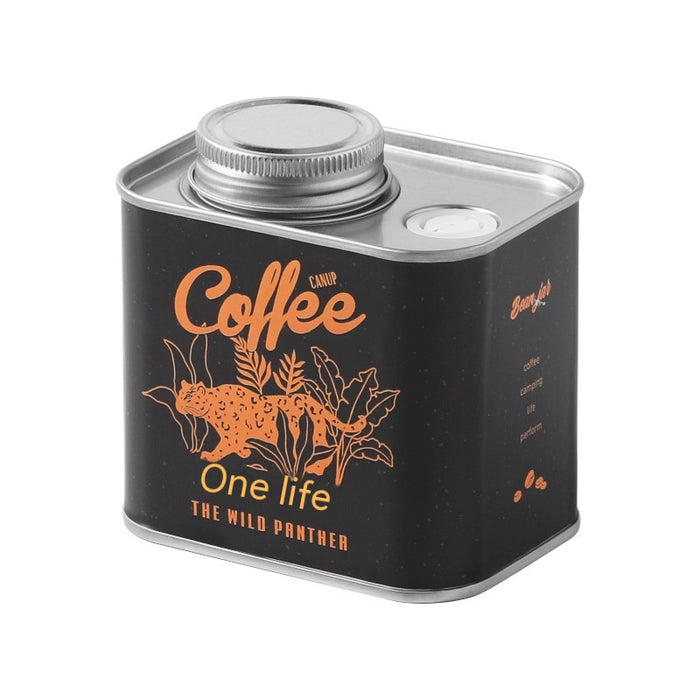 Coffee Bean Sealed Cans Outdoor Camping Tinplate Box Food Grade Packaging Storage Fresh-Keeping Breathing Iron Cans