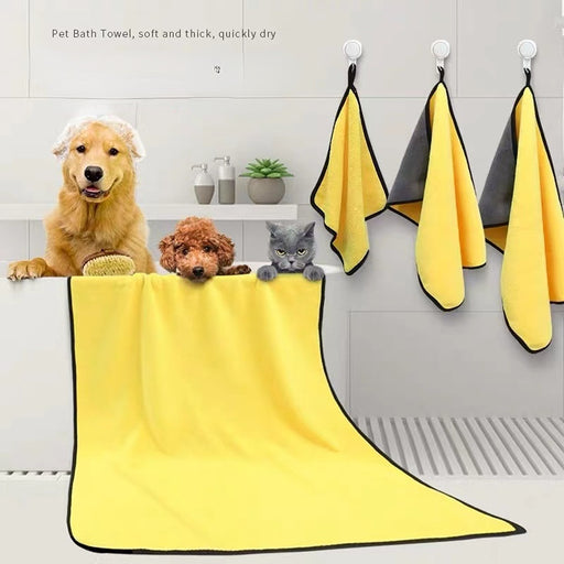 Dog Towels for Drying Dogs Drying Towel Dog Bath Towel, Quick-Drying Pet Dog and Cat Towels Soft Fiber Towels Robe Super Absorbent Quick Drying Soft Microfiber Pet Towel for Dogs, Cats Yellow