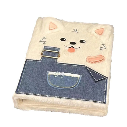 Cute Denim Plush Samoyed Puppy Album