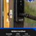 [US Direct]  L40 Smart Door Bluetooth Lock Fingerprint/App Password Key IC Card Unlock Intelligent Anti-Theft Door Lock IP54 Home Lock Work with Alexa Google Assistant