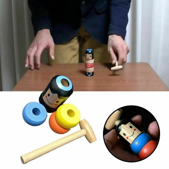 Immortal Daruma Unbreakable Wooden Man Magic Toy Magic Tricks Close up Stage Magic Props Comedy Mentalism Toy Accessory