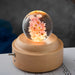 LED Night Light Flower Crystal Ball Children Night Lamp with Woodern Base Bedroom Ambient Light Creative Gift Night Light