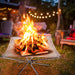 42X42X32Cm Portable Fire Pit Outdoor Camping Small Size Collapsing Steel Mesh Fireplace Foldable Camping Backyard Beach Wood Burning Barbecue