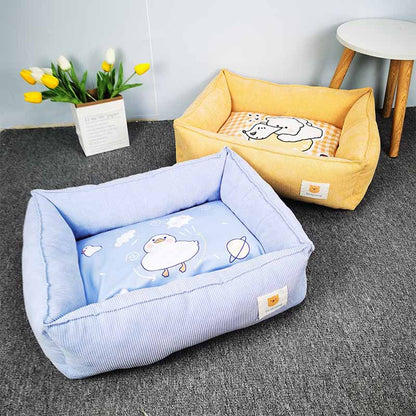 Fabric Craft Printing Square Warm Pet Bed