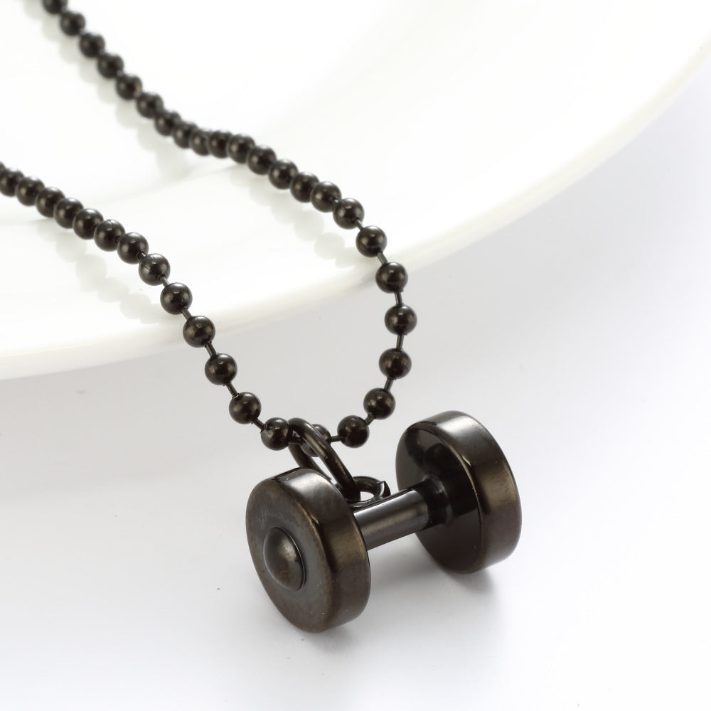 Single Piece Dumbbell Necklace Key Body Pendant Fashion