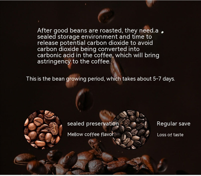 Coffee Bean Sealed Cans Outdoor Camping Tinplate Box Food Grade Packaging Storage Fresh-Keeping Breathing Iron Cans