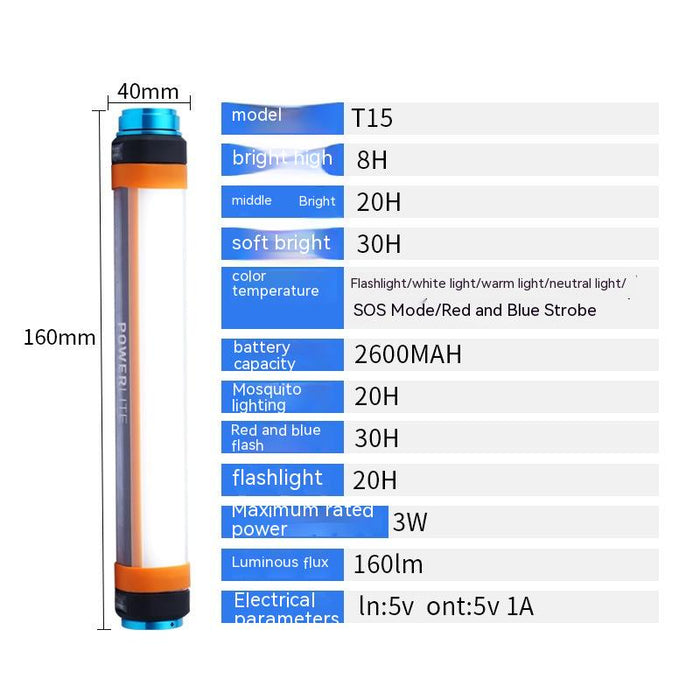 Waterproof LED Light for Camping Multi-Function Rechargeable Mosquito Repellent Tent Light
