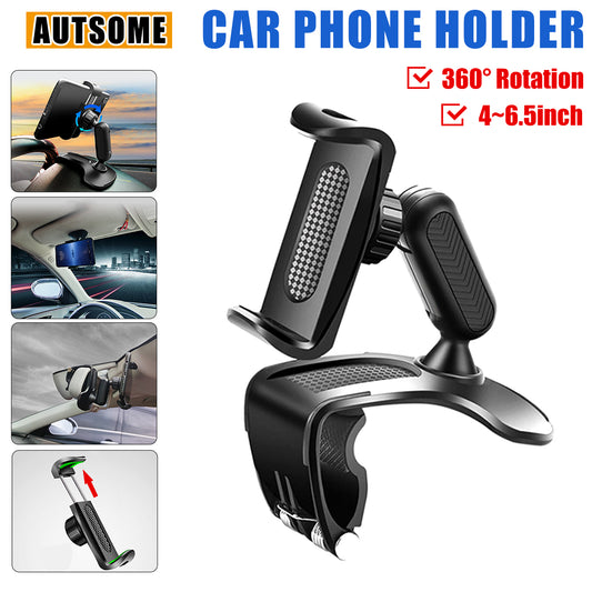 360°Rotation Car Mobile Phone Holder Car Sun Visor Dashboard Mobile Phone Holder