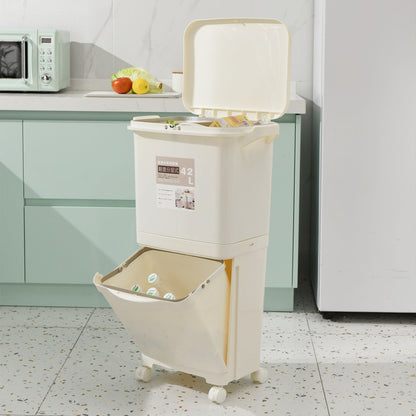 42L Japanese Kitchen Trash Can Household