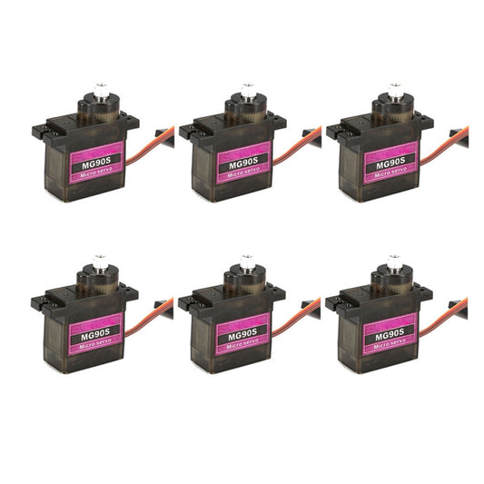 6PCS MG90S RC Micro Servo 13.4G for ZOHD Volantex Airplane RC Helicopter Car Boat Model