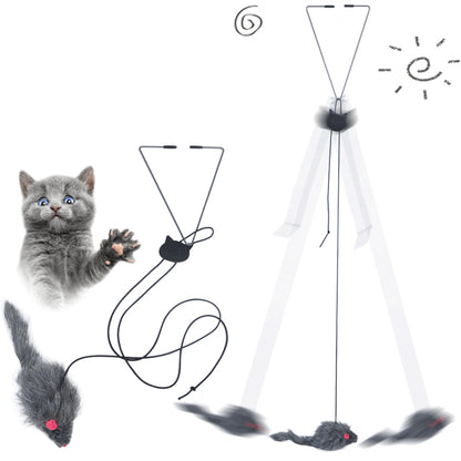 Pet Telescopic Hanging Door Small Mouse Pets Cat Toy