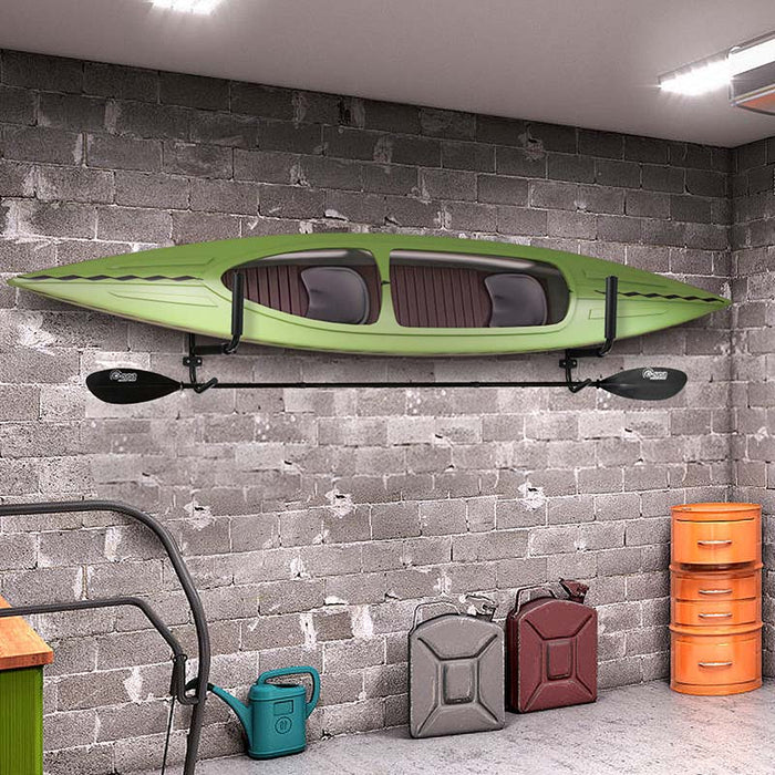 2Pcs Kayak Storage Rack 80KG Carrier Canoe Paddle Surfboard Holder Wall Bracket