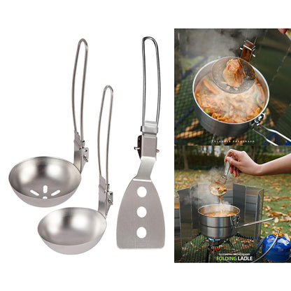 Outdoor Household Portable Tableware Stainless Steel Soup Spoon