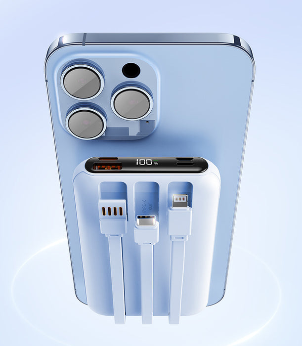 Magnetic Wireless Charger Power Bank with Cable Super Fast Charge Mobile Power 10000 MA