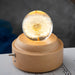 LED Night Light Flower Crystal Ball Children Night Lamp with Woodern Base Bedroom Ambient Light Creative Gift Night Light